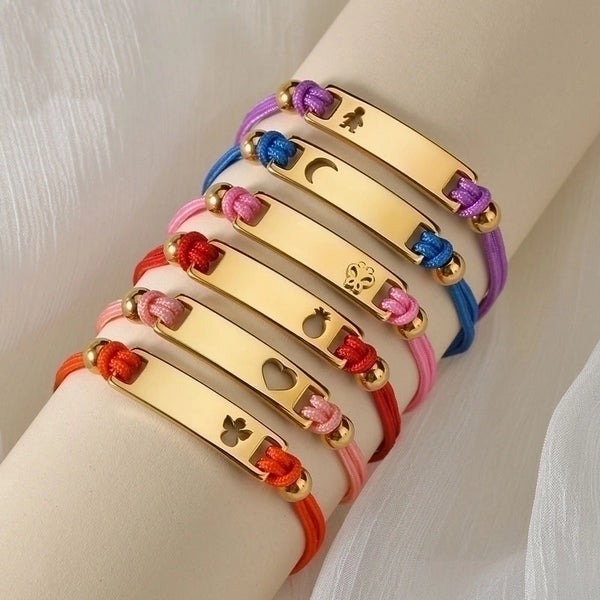 Fashion 304 Stainless Steel No Inlaid Bracelets In Bulk
