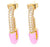 Fashion Geometric Plating Copper Zircon Copper Earrings