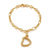 Fashion Heart Titanium Steel 18K Gold Plated No Inlaid Bracelets In Bulk