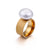 Fashion Water Droplets 304 Stainless Steel Titanium Steel No Inlaid 18K Gold Plated Plating