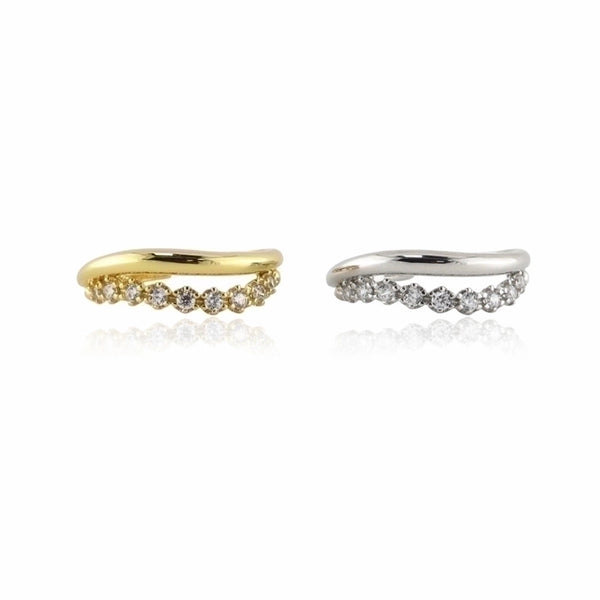 925 Sterling Silver Zircon Open Rings Geometric