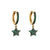 Fashion Heart Plating Copper Zircon Copper Earrings