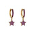 Fashion Heart Plating Copper Zircon Copper Earrings