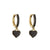 Fashion Heart Plating Copper Zircon Copper Earrings