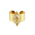 Retro Geometric 304 Stainless Steel Gem 18K Gold Plated Plating