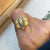 Retro Geometric 304 Stainless Steel Gem 18K Gold Plated Plating