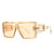 Tide Retro Oversized Frame Sunglasses Wide Leg Sunglasses Male
