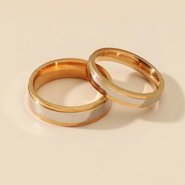 Fashion Circle Stainless Steel Titanium Steel 18K Gold Plated