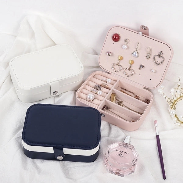 Simple Double-Layer Cosmetics Jewelry Box 16*11*5Cm