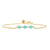 Fashion Copper Plating 18K Gold Zircon Dripping Oil Fatima Hand Adjustable Bracelet