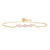 Fashion Copper Plating 18K Gold Zircon Dripping Oil Fatima Hand Adjustable Bracelet