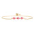 Fashion Copper Plating 18K Gold Zircon Dripping Oil Fatima Hand Adjustable Bracelet