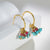 Romantic Stone Stainless Steel Plastic Drop Earrings Plating Stainless Steel Earrings