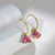 Romantic Stone Stainless Steel Plastic Drop Earrings Plating Stainless Steel Earrings
