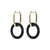Fashion Round Star Copper Earrings Hollow Out Inlay Zircon Copper Earrings