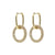 Fashion Round Star Copper Earrings Hollow Out Inlay Zircon Copper Earrings