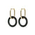 Fashion Round Star Copper Earrings Hollow Out Inlay Zircon Copper Earrings