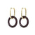 Fashion Round Star Copper Earrings Hollow Out Inlay Zircon Copper Earrings