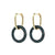 Fashion Round Star Copper Earrings Hollow Out Inlay Zircon Copper Earrings