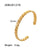 Minimalist C Shape Stainless Steel Plating Gold Plated Bangle
