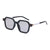 Unisex Fashion Gradient Color Pc Square Metal Sunglasses