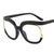 Fashion Solid Color Oval Frame Half Frame Optical Glasses