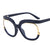 Fashion Solid Color Oval Frame Half Frame Optical Glasses