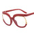 Fashion Solid Color Oval Frame Half Frame Optical Glasses