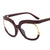 Fashion Solid Color Oval Frame Half Frame Optical Glasses