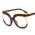 Fashion Solid Color Oval Frame Half Frame Optical Glasses