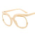 Fashion Solid Color Oval Frame Half Frame Optical Glasses