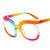 Fashion Solid Color Oval Frame Half Frame Optical Glasses