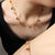 Minimalist Geometric Titanium Steel Gold Plated Zircon Bracelets Necklace