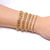 Basic Geometric 201 Stainless Steel 18K Gold Plated Bracelets In Bulk