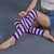 Women'S Fashion Stripe Solid Color Acrylic Jacquard Over The Knee Socks