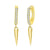 Fashion Circle Copper Zircon Drop Earrings 1 Pair