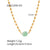 Fashion Geometric Stainless Steel Natural Stone Plating Necklace