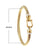 Fashion Geometric Titanium Steel Plating Artificial Diamond Bangle