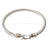 Fashion Geometric Titanium Steel Plating Artificial Diamond Bangle