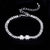 Silver Plated Inlay Water Droplets Flower Rhinestones Zircon Bracelets Earrings Necklace