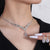 Silver Plated Inlay Water Droplets Flower Rhinestones Zircon Bracelets Earrings Necklace