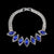 Silver Plated Inlay Water Droplets Flower Rhinestones Zircon Bracelets Earrings Necklace