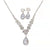 Silver Plated Inlay Water Droplets Flower Rhinestones Zircon Bracelets Earrings Necklace