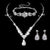 Silver Plated Inlay Water Droplets Flower Rhinestones Zircon Bracelets Earrings Necklace