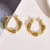 1 Pair Fashion Geometric Plating 201 Stainless Steel Stainless Steel Earrings