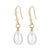 1 Pair Fashion Solid Color Plating Inlay 304 Stainless Steel Stainless Steel Satellite Stone Rhinestones 18K Gold Plated Drop Earrings