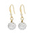1 Pair Fashion Solid Color Plating Inlay 304 Stainless Steel Stainless Steel Satellite Stone Rhinestones 18K Gold Plated Drop Earrings