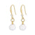 1 Pair Fashion Solid Color Plating Inlay 304 Stainless Steel Stainless Steel Satellite Stone Rhinestones 18K Gold Plated Drop Earrings