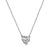 925 Sterling Silver Zircon Inlay Heart Shape Pendant Necklace
