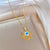 Fashion Devil'S Eye Star Moon Stainless Steel Copper Inlay Rhinestones Pendant Necklace